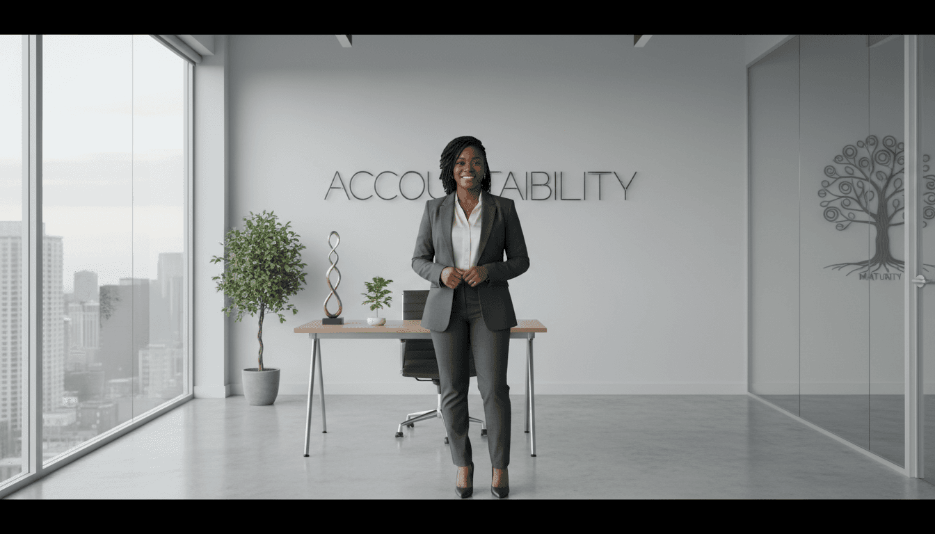 Professional security and leadership team in modern office setting
